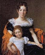 Jacques-Louis David The Comtesse Vilain XIIII and Her Daughter France oil painting artist